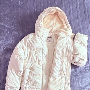 Abercrombie & Fitch Kids Cream Puffer Jacket—-Winter Jacket
